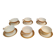 6 cups and saucers in porcelain