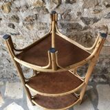 Rattan corner shelf