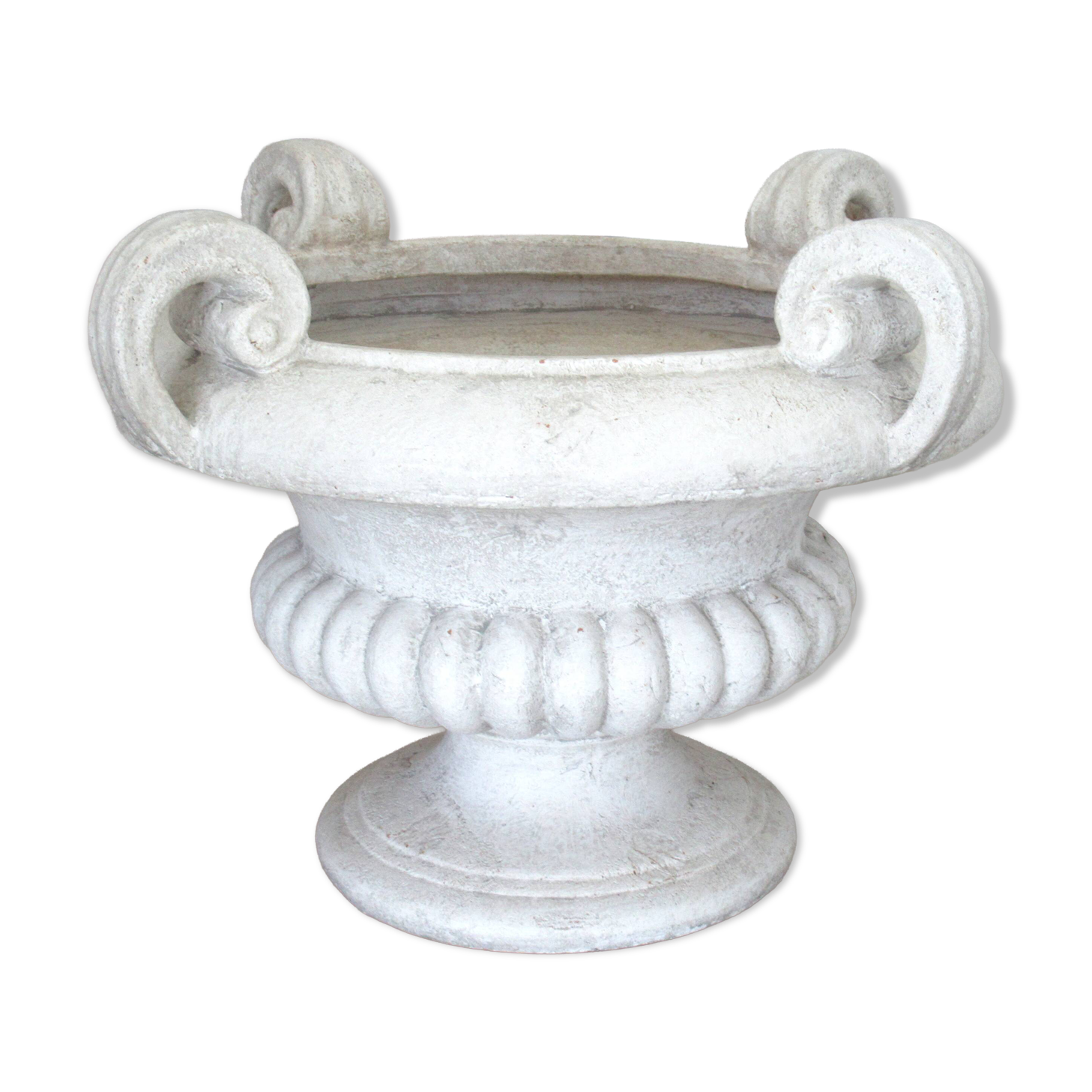 Paolo Marioni coupe / table foot / decoration / container with silk ferns
