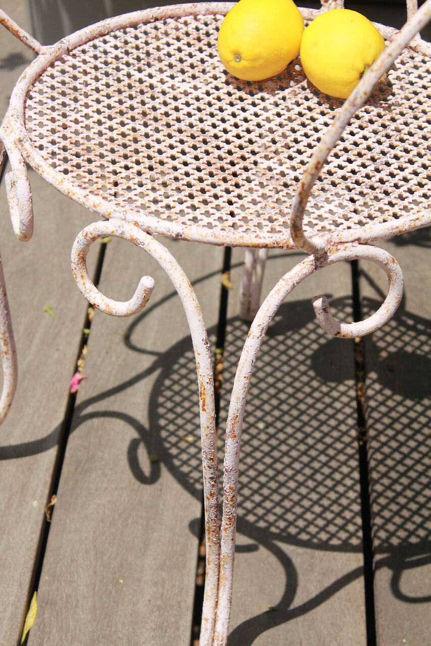 Chaise ancienne en fer forgé