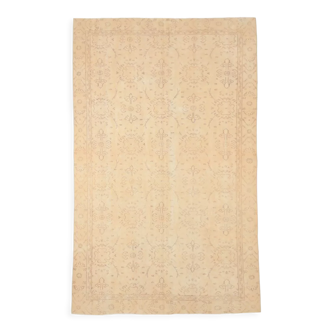 6x9 Beige & Brown Handmade Turkish Rug 285x178Cm