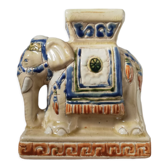 Beige ceramic elephant