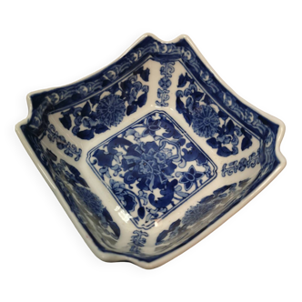 Bowl seymour man fine china porcelain blue floral decor