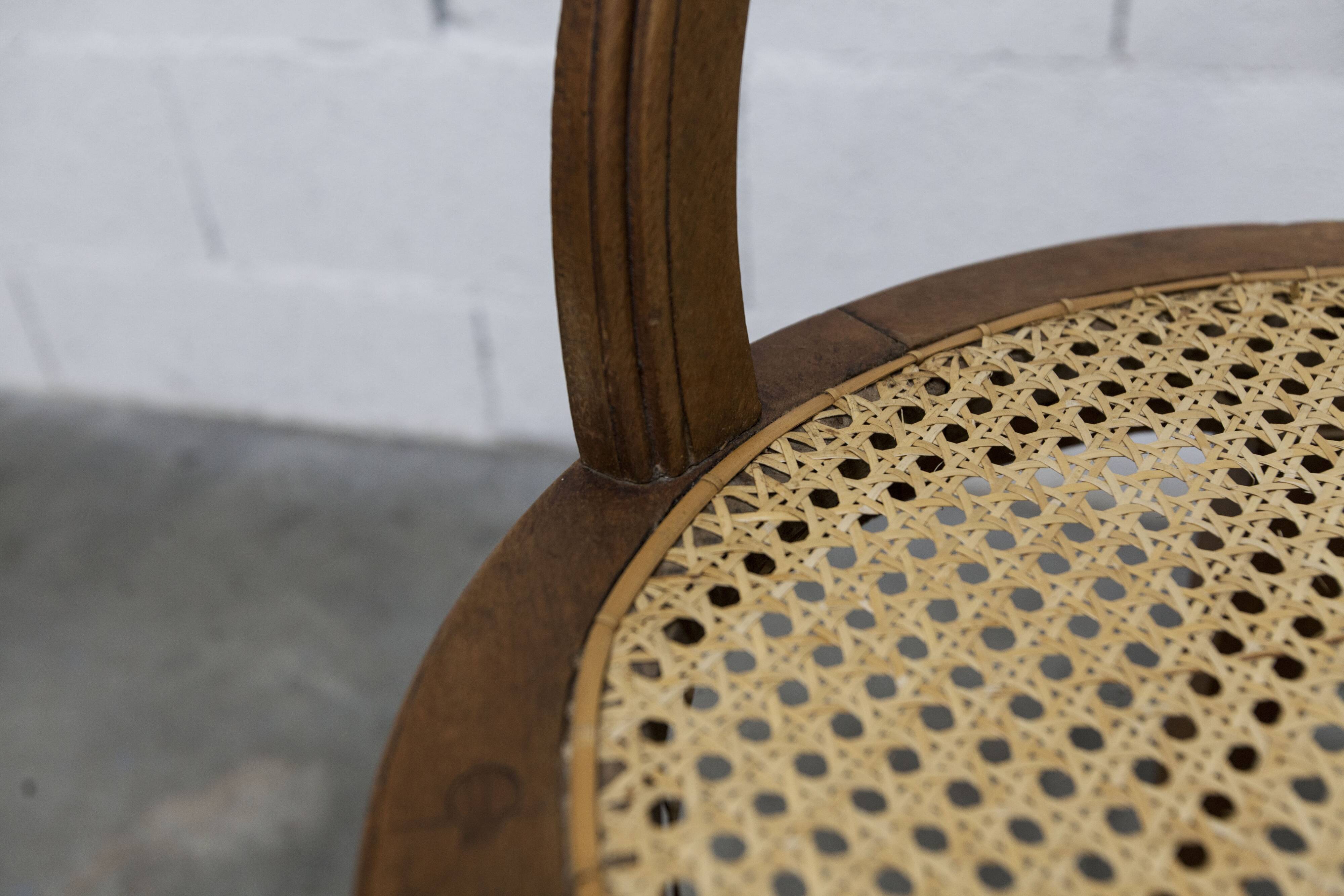 Vintage Louis XVI style chair – Cane seat, lyre-shaped back