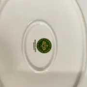 Set of 2 oval porcelain dishes Rosenthal Monbijou "Giscard" green