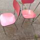 2 chaises en formica rouge années 70