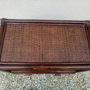 Meuble de rangement en rotin vintage