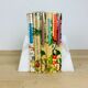 Pair of book greenhouses in alabaster white marble