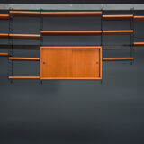 Modular Teak Wall Shelf by Nils Strinning for String, 1960s, Set of 29