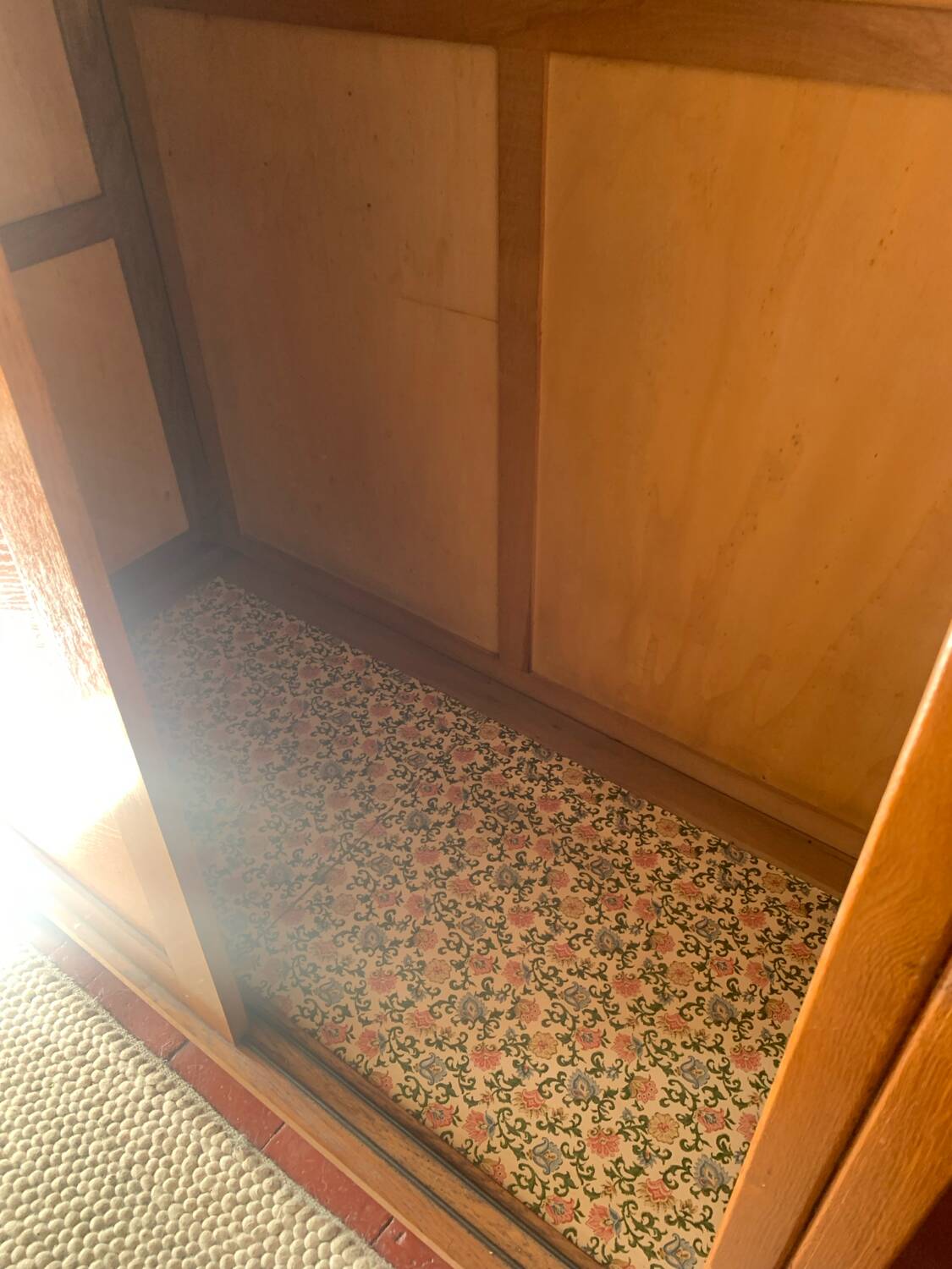Vintage wardrobe with compass feet