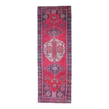 Vintage Turkish Oushak handmade wool runner 122x355