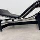 Vintage LC4 Chaise Longue by Le Corbusier in black leather