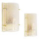 Set (2) of 1970s German brass and glass wall lights by WKR