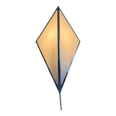 Applique simple en verre opale et corps en aluminium, années 1980, Germany