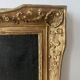 Louis XV table oil on canvas frame with gold leaf.