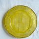 Rare Art Deco salad bowl by André Hunebelle in yellow molded pressed glass