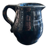 Handcrafted midnight blue pitcher signed