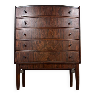 Danish slim palisander chest of drawers by Kai Kristiansen 50s