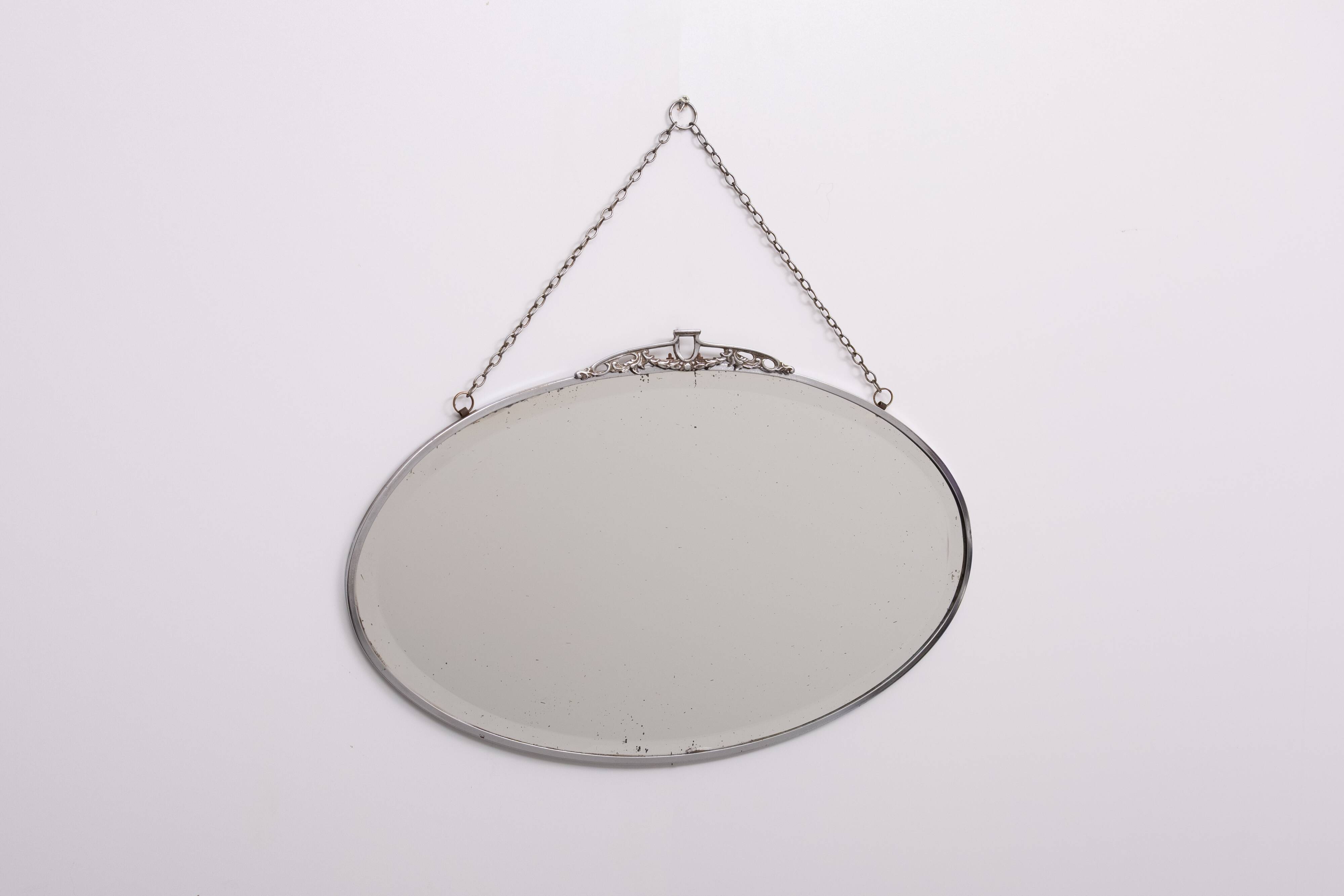 Art Deco Oval shaped Mirror France 1930s