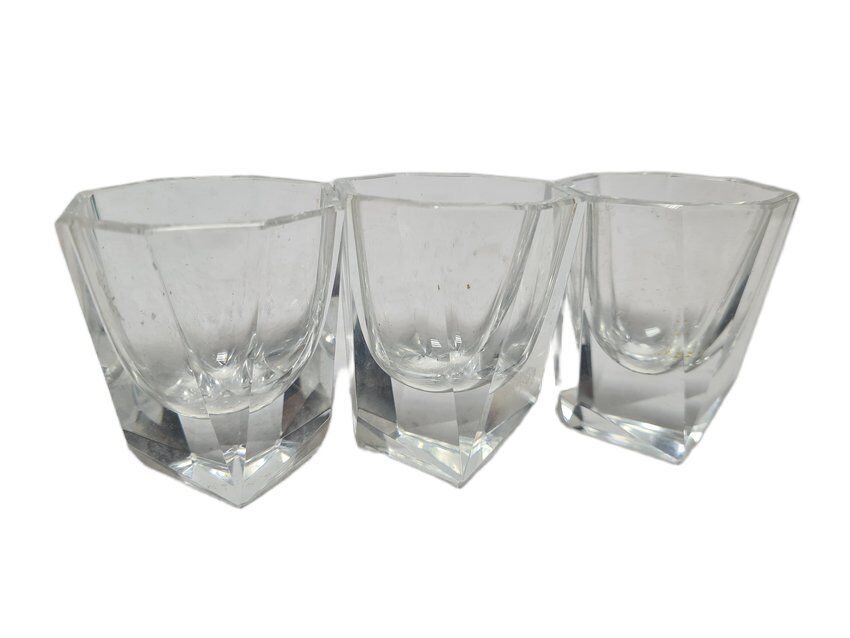 Art Deco glasses, Poland, 1930s, set of 3