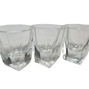 Verres Art Déco, Pologne, années 1930, ensemble de 3