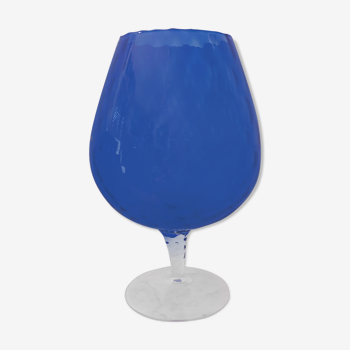 Murano 1960s blue glass tulip cup