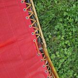 Extra bed, quilted sun lounger, Lafuma vintage 1970