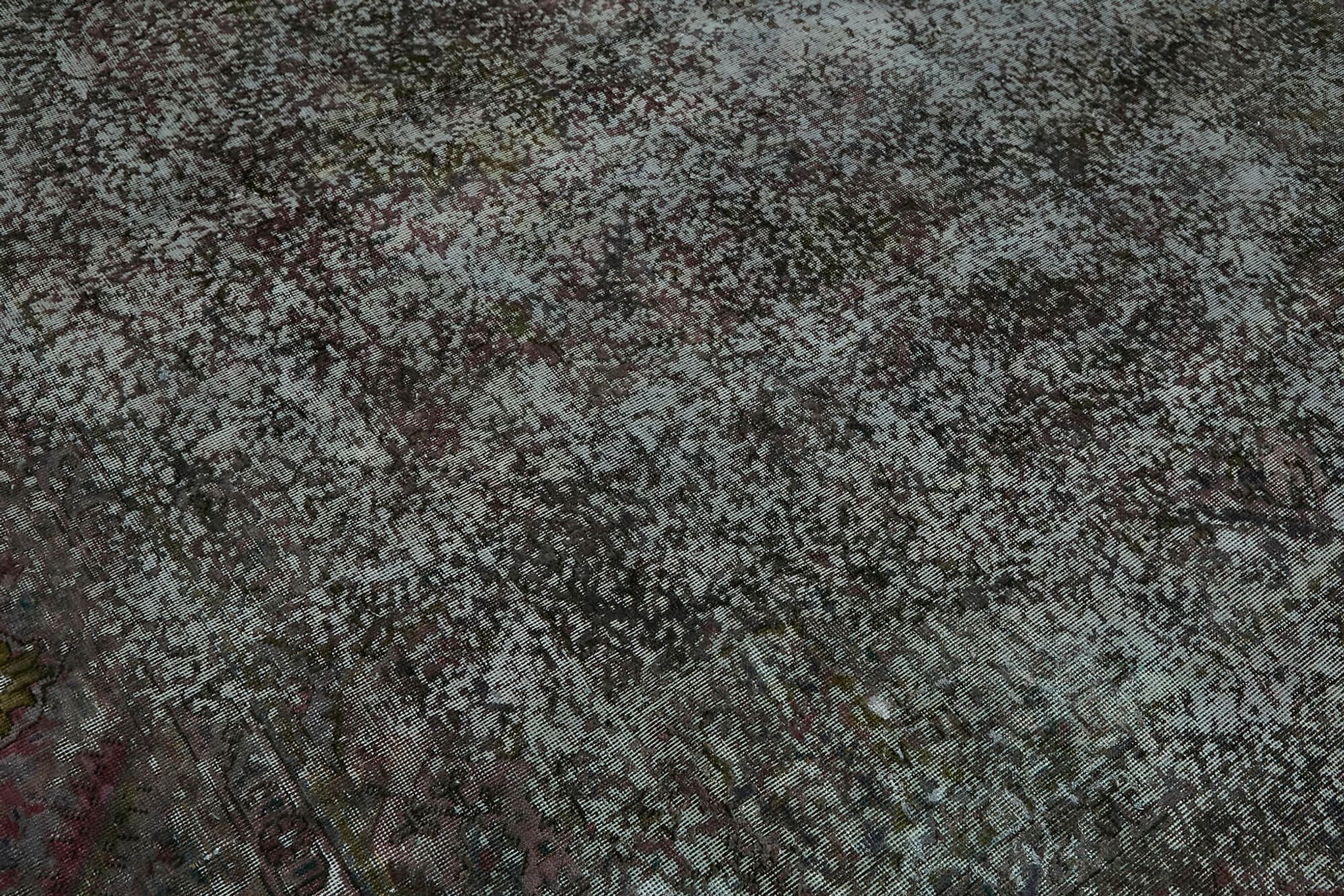Hand-knotted persian antique 1970s 295 cm x 385 cm grey wool carpet