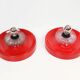 Pair of Space Age 'Spring' wall lamps by ELEKTROFÉM, Hungary, 1970s.
