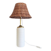 Midcentury Ceramic and Brass Table Lamp by Carstens Tönnieshof, 1960s