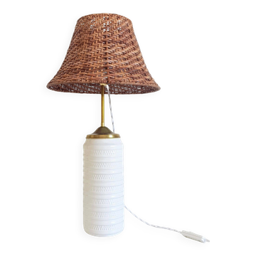 Midcentury Ceramic and Brass Table Lamp by Carstens Tönnieshof, 1960s