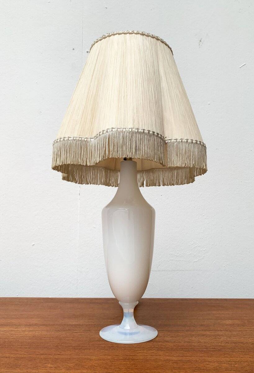 French opaline glass table lamp from the mid-century Sèvres, 1960s.