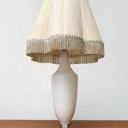 French opaline glass table lamp from the mid-century Sèvres, 1960s.
