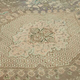 Handmade Vintage Decorative Large Area Beige Rug  236x333cm