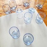Ensemble de 10 verres à liqueur en cristal teinté dans la masse