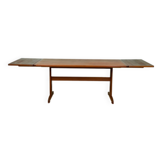 Scandinavian teak table ulferts 2.50m extendable vintage 60 extensions