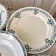Set of 6 flat plates Terre de Fer late nineteenth