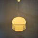 Mid-Century Opaline Glass Pendant Light with Brass Detail & Beads