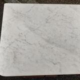 Solid oak and marble bedside tables