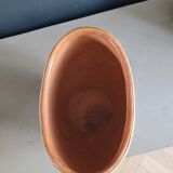 Terracotta and patterned canvas planter