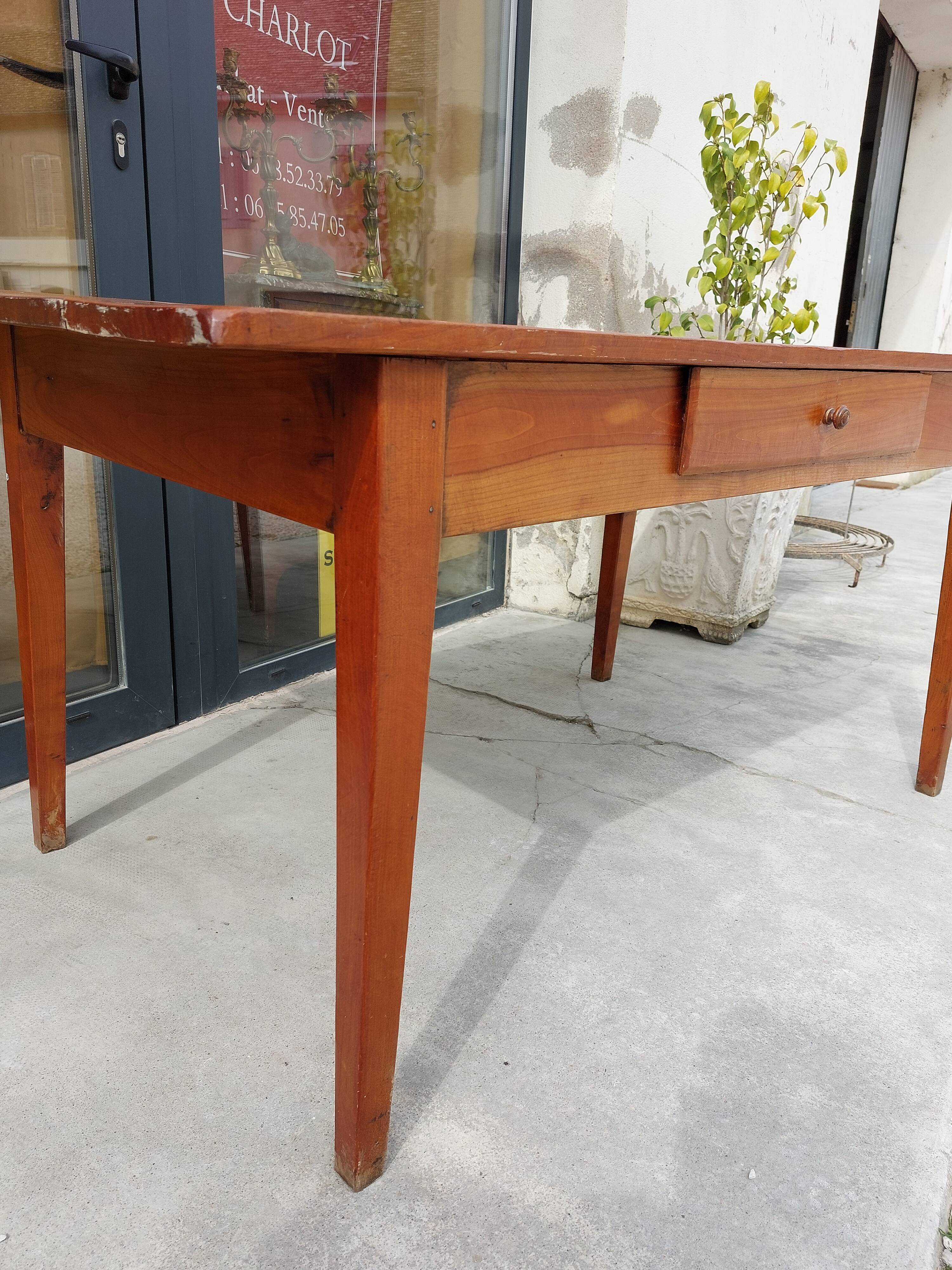 Cherry farm table 19th -1m50