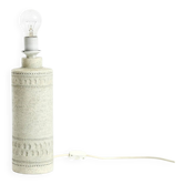 1960s white Rimini ceramic table lamp by Aldo Londi for Bitossi Italy