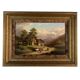 Oil on panel, Xanthus Smith United States, 1839-1929 Swiss Alpine Landscape