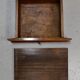Bedside table in solid walnut with Marble Ste Anne, 1900