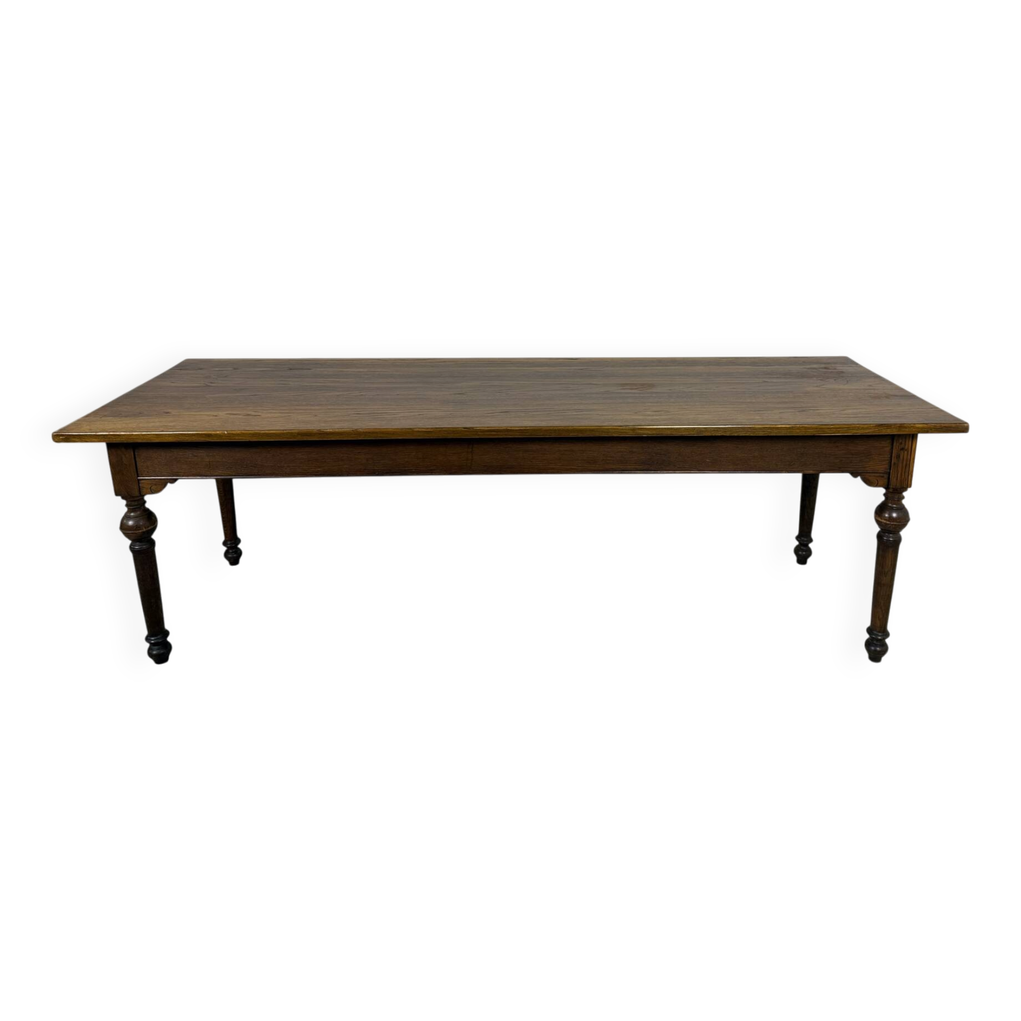 Large antique oak farmhouse table – 229 cm