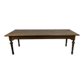 Grande table de ferme ancienne en chêne – 229 cm