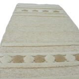 Moroccan berber carpet tunisian wool beige salmon