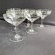 6 engraved crystal champagne glasses – Art Deco