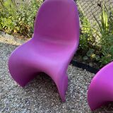 Pair of Pink Panton Chairs by Verner Panton