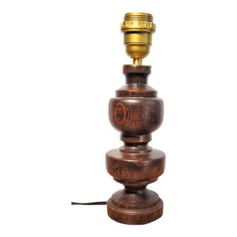 Vintage lamp foot in turned wood